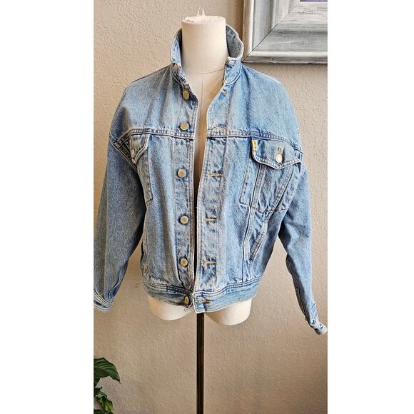 Vintage Esprit Jeans Women's Stonewashed True 90s Denim Jean Jacket Medium - Picture 1 of 11
